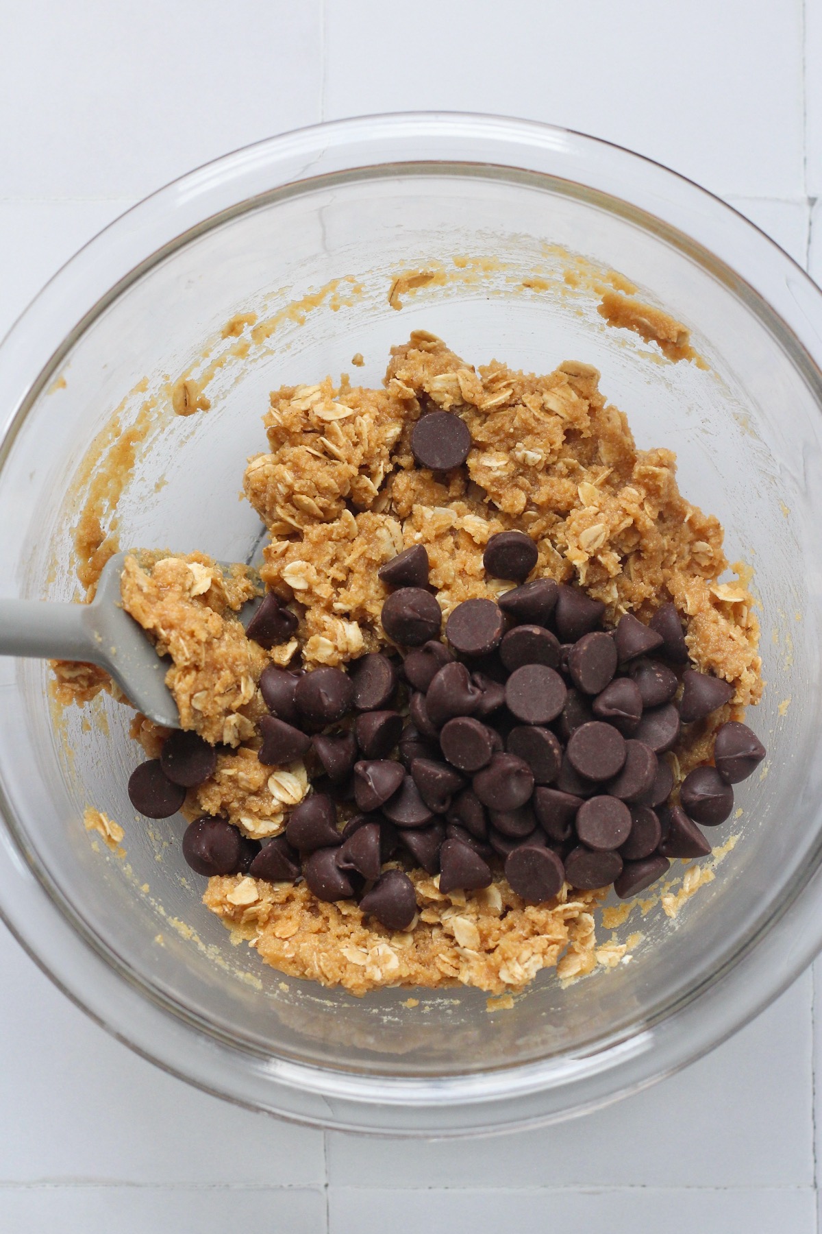 Best edible cookie dough in a glass bowl on a backdrop